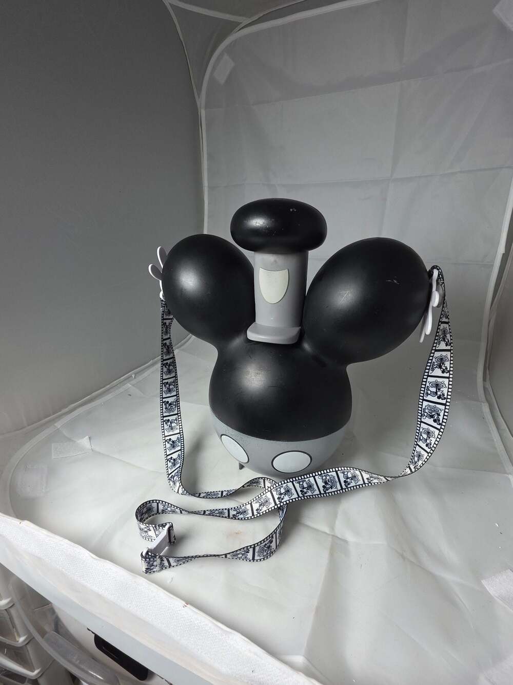 Disney Parks Steamboat Willie Mickey Mouse AP Popcorn Bucket with Strap